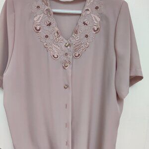 Size XL Ladies Blouse in Rose Taupe Color